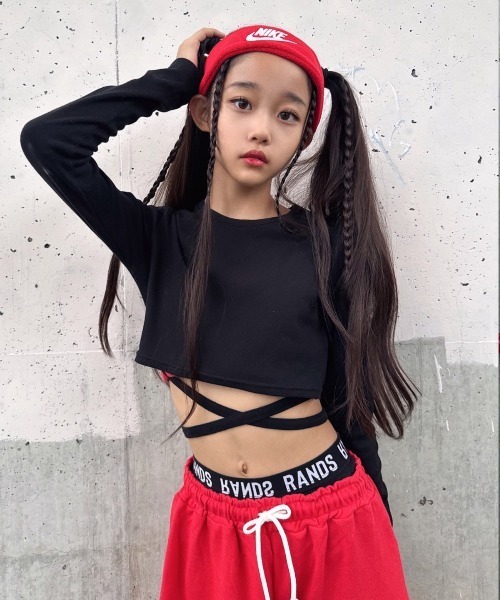 RandS tシャツ クロスタイバックロンT kids キッズ 子供服 女の子