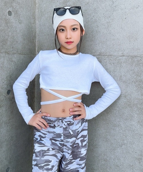 RandS tシャツ クロスタイバックロンT kids キッズ 子供服 女の子