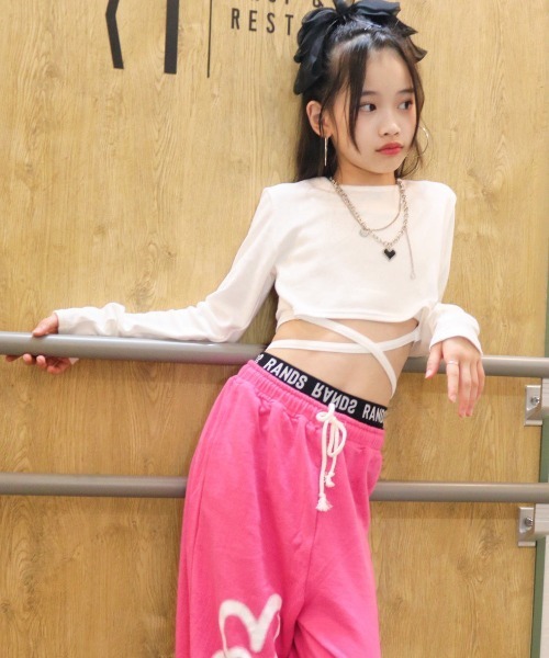 RandS tシャツ クロスタイバックロンT kids キッズ 子供服 女の子
