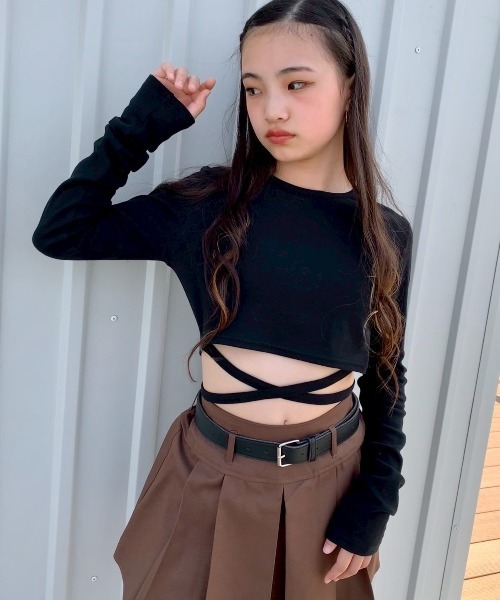 RandS tシャツ クロスタイバックロンT kids キッズ 子供服 女の子