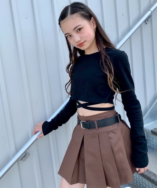 RandS tシャツ クロスタイバックロンT kids キッズ 子供服 女の子