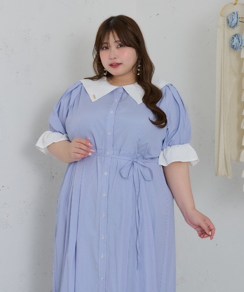 「Louiosy」 半袖ワンピース X-LARGE ブラック レディース_画像4