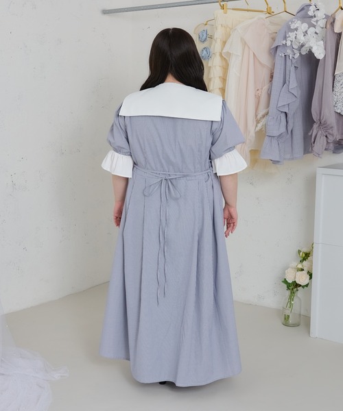 「Louiosy」 半袖ワンピース X-LARGE ブラック レディース_画像8