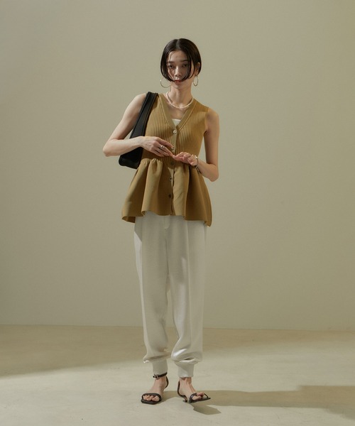 「SALON adam et rope'」 ノースリーブニット FREE ホワイト レディース_画像4