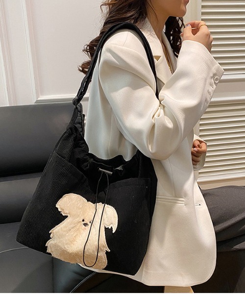 FREE STYLISTS ショルダーバッグ バッグ Y2K バッグ もこもこ犬顔の