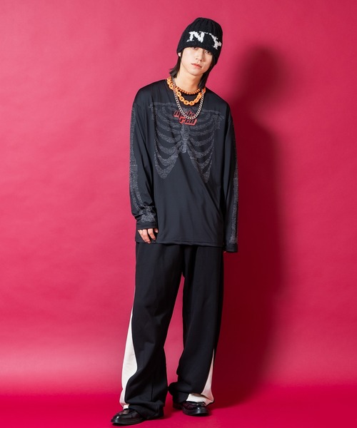 国体 ALLJAPAN スウェットパンツ スウェットパンツ ジャージ a.p.o.v. アシンメトリーフロントライン