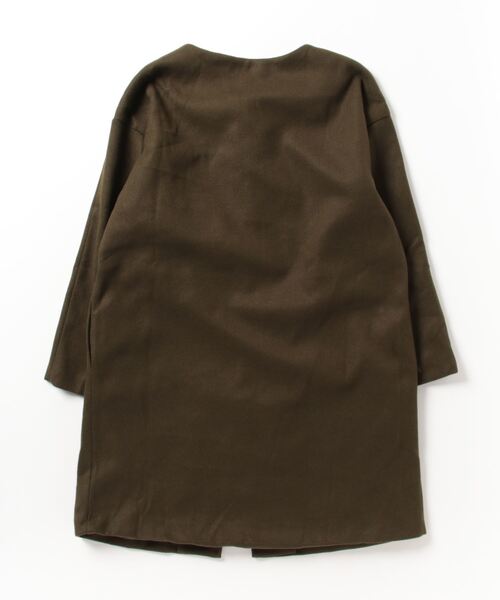 「a lot of love」 ノーカラーコート FREE グリーン レディース_画像2