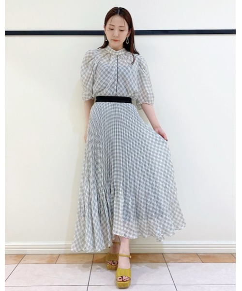 「LILY BROWN」 半袖ブラウス ONE SIZE グレー レディース_画像5