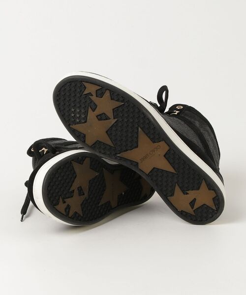 JIMMY CHOOジミーチュウ靴37 JIMMY CHOO（ジミーチュウ） ハイカットスニーカー 37 ブラック