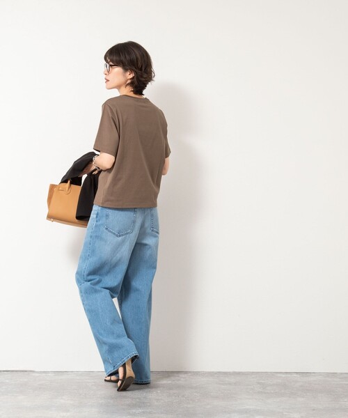 「NOLLEY'S」 半袖Tシャツ 38 ブラウン レディース_画像3