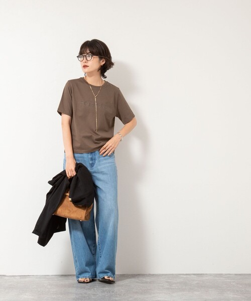 「NOLLEY'S」 半袖Tシャツ 38 ブラウン レディース_画像4