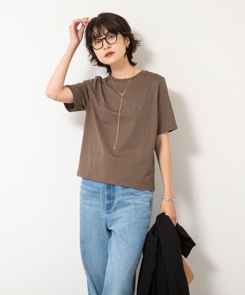 「NOLLEY'S」 半袖Tシャツ 38 ブラウン レディース_画像6
