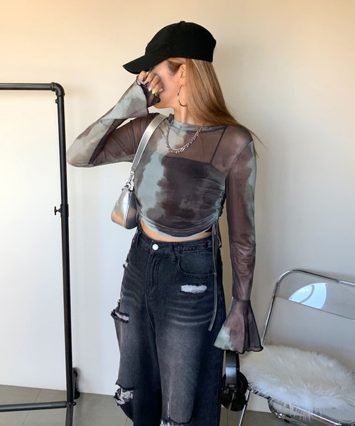 「non-hedge」 長袖カットソー FREE ブラック レディース_画像3