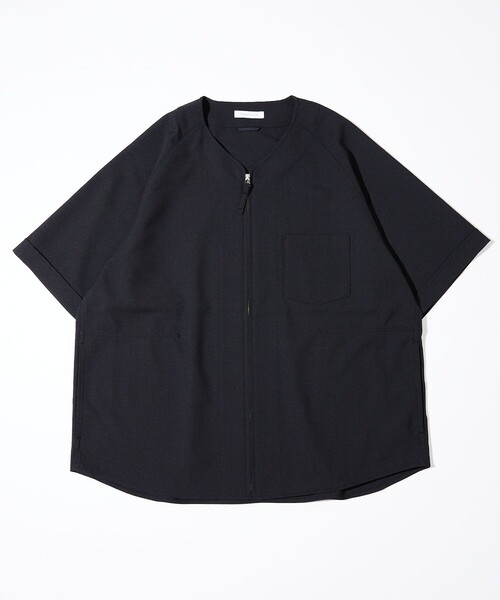 「FREAK'S STORE」 半袖シャツ LARGE チャコールグレー メンズ_画像2