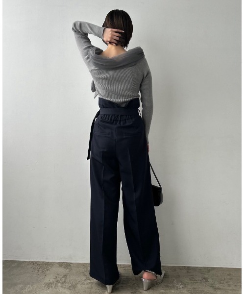 「FRAY I.D」 スラックス 1 ネイビー レディース_画像3