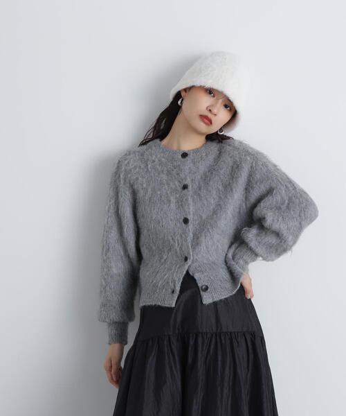 「N.（N. Natural Beauty Basic）」 ニットカーディガン MEDIUM ネイビー レディース_画像3