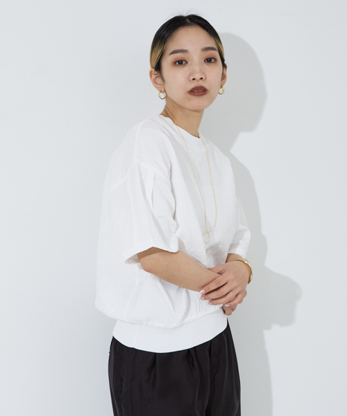 「NOMINE」 半袖Tシャツ フリー セージグリーン レディース_画像6