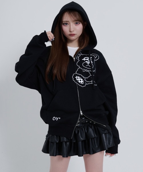 パーカー 「OY/オーワイ」BIG DOLLY HOODIE ZIP UP/ビッグドリージップアップパーカー レディース メンズ_3