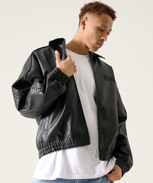FUBU（フブ） ブルゾン アウター ブランド Faux Leather Jacket