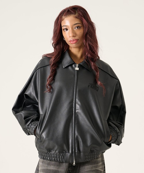 FUBU（フブ） ブルゾン アウター ブランド Faux Leather Jacket