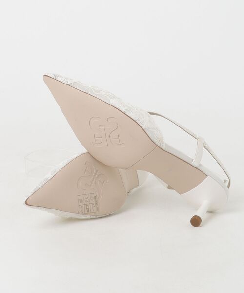 「STACCATO」 ヒールサンダル 24cm ホワイト レディース_画像3