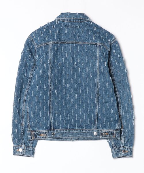 デニムジャケット gジャン SLASHED DENIM JACKET メンズの画像
