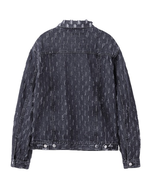 デニムジャケット gジャン SLASHED DENIM JACKET メンズの画像
