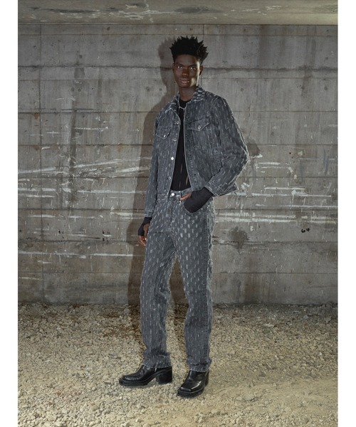 デニムジャケット gジャン SLASHED DENIM JACKET メンズの画像