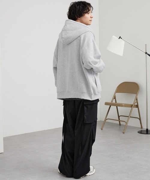 「MONO-MART」 ジップアップパーカー M ブラック メンズ_画像7