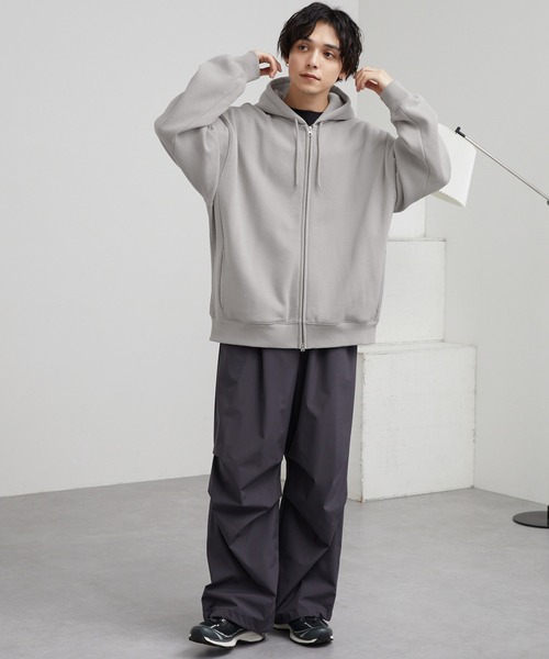 「MONO-MART」 ジップアップパーカー M ブラック メンズ_画像9