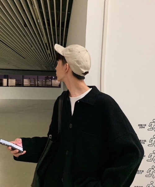 「B.R.U」 ニットカーディガン FREE グレー メンズ_画像6