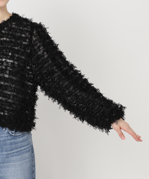 IENA（イエナ） カーディガン 「追加」チュールテープ カーディガン