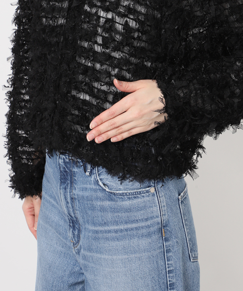 IENA（イエナ） カーディガン 「追加」チュールテープ カーディガン