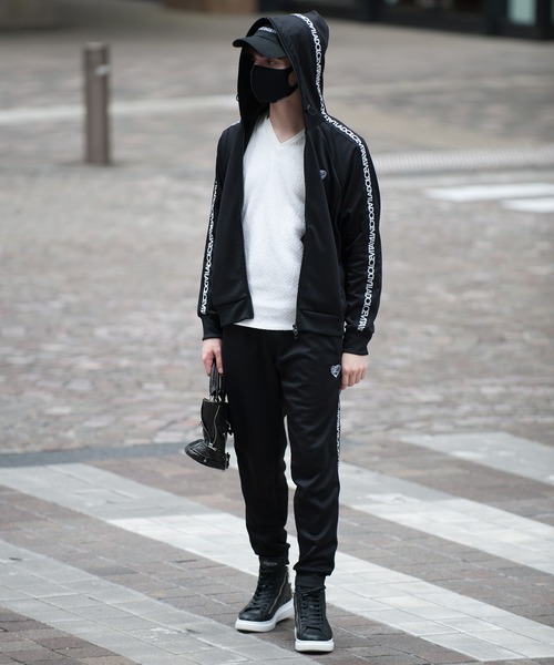 「BUFFALO BOBS」 ジャージパンツ 1-2 ブラック メンズ_画像2