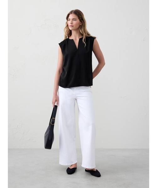 「BANANA REPUBLIC FACTORY STORE」 ノースリーブブラウス X-SMALL レッド レディース_画像5