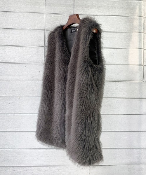 「deux amour」 ファーベスト FREE ブラック レディース_画像2