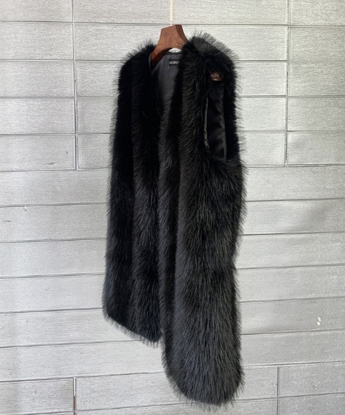 「deux amour」 ファーベスト FREE ブラック レディース_画像4