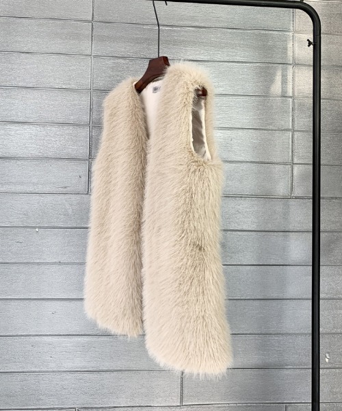 「deux amour」 ファーベスト FREE ブラック レディース_画像8