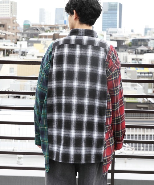 「８(eight)」 「shaggy」長袖シャツ LARGE ブラック メンズ_画像3