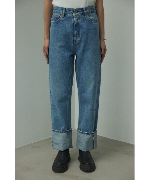 「BLACK BY MOUSSY」 デニムパンツ 23inch ブルー レディースの画像