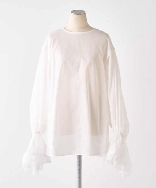 「PUAL CE CIN」 長袖ブラウス FREE オフホワイト レディース_画像2