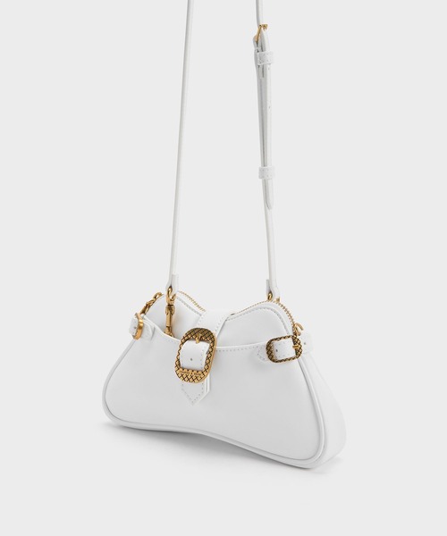 「CHARLES \u0026 KEITH」 2WAYバッグ S レンガ レディースの画像