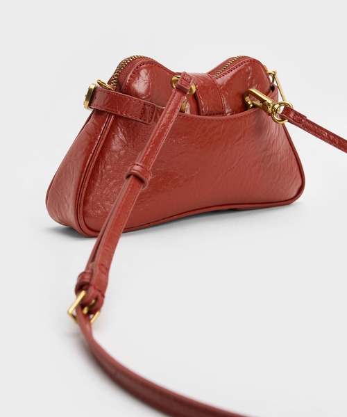 「CHARLES \u0026 KEITH」 2WAYバッグ S レンガ レディースの画像