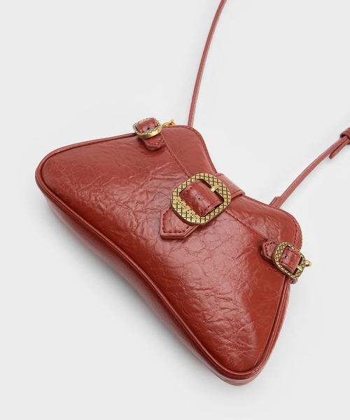 「CHARLES \u0026 KEITH」 2WAYバッグ S レンガ レディースの画像
