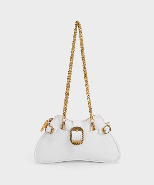 「CHARLES \u0026 KEITH」 2WAYバッグ S レンガ レディースの画像