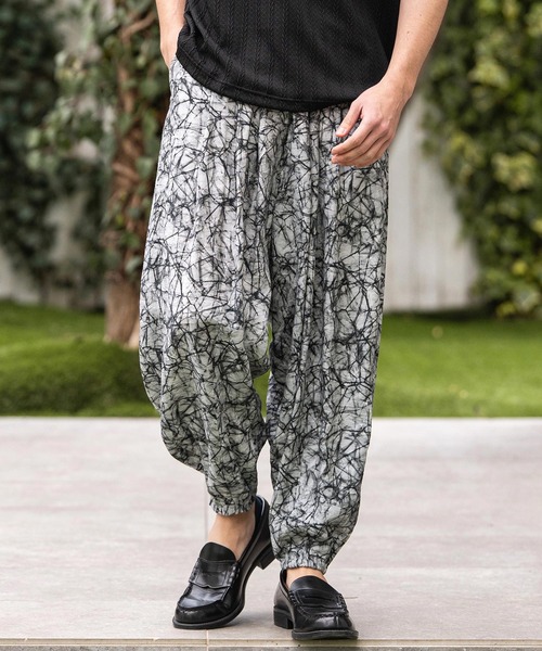 CAMBIO（カンビオ） パンツ mp14863-Geometric Rayon Nylon Jogger