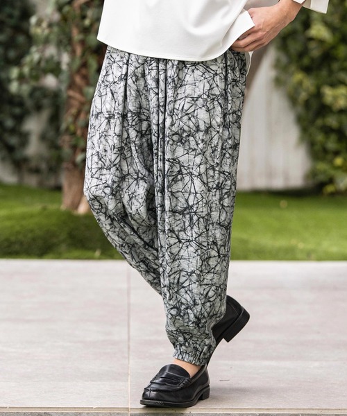 CAMBIO（カンビオ） パンツ mp14863-Geometric Rayon Nylon Jogger