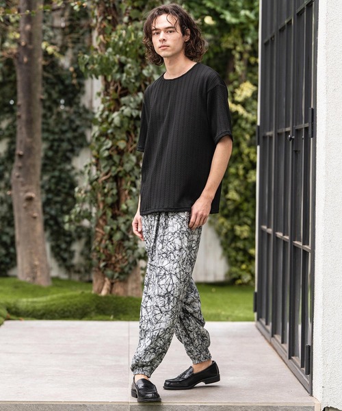 CAMBIO（カンビオ） パンツ mp14863-Geometric Rayon Nylon Jogger