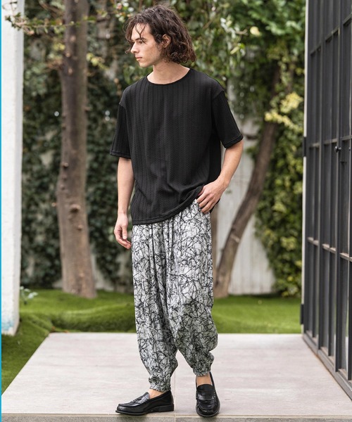 CAMBIO（カンビオ） パンツ mp14863-Geometric Rayon Nylon Jogger