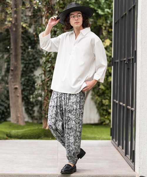 CAMBIO（カンビオ） パンツ mp14863-Geometric Rayon Nylon Jogger